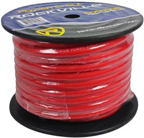 img 3 attached to Rockville R0G100 RED 0 Gauge AWG 100 Foot Spool Car Amp Power/Ground Wire Cable