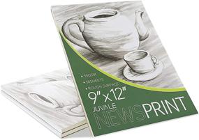 img 2 attached to 📝 Premium 9 x 12 in Newsprint Drawing Paper Pads for Artists - 50 Sheets, 3-Pack