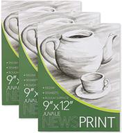 📝 premium 9 x 12 in newsprint drawing paper pads for artists - 50 sheets, 3-pack logo