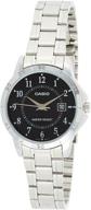 casio womens ltp v004d 1b stainless analog logo