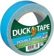 🦆 duck brand double-sided duct tape, blue - 1.4" x 12 yards: get strong adhesion in a single roll! логотип