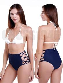 img 1 attached to 👙 CROSS1946 Waisted Strappy Tankini Swimsuit: Stylish Women's Swimwear in Swimsuits & Cover Ups