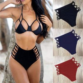 img 2 attached to 👙 CROSS1946 Waisted Strappy Tankini Swimsuit: Stylish Women's Swimwear in Swimsuits & Cover Ups