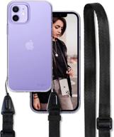 📱 ringke air shoulder strap compatible with iphone 12 mini case, crossbody necklace lanyard with transparent tpu silicone phone back cover for 5.4-inch (2020) - clear logo