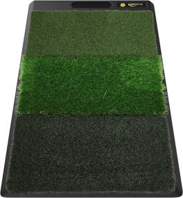 img 4 attached to 🏌️ Keenstone Portable Turf Golf Hitting Mat with 12 Golf Tees, 1 Rubber Tee, and 3 Position Marks - Heavy Duty Rubber Base Golf Grass Mat for Indoor or Outdoor Training