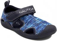 nautica kids youth protective water shoe, closed-toe sport sandal - boy and girl logo