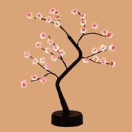 🌸 sparkly cherry blossom tree lamp: diy tabletop decor with 36 led lights - battery/usb operated | perfect for christmas party or bedroom night lights (warm white) logo