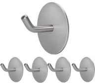 🧲 meirenda self-adhesive hooks - removable wall hangers, heavy-duty sticky hooks for bathroom, office, kitchen, and more - gray round 5 pack logo