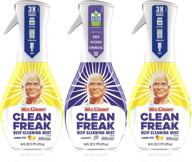 🧼 mr. clean multi surface cleaner - clean freak spray for bathroom & kitchen, lavender & lemon scent - 3 pack (16 fl oz each) logo