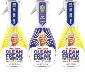 img 4 attached to 🧼 Mr. Clean Multi Surface Cleaner - Clean Freak Spray for Bathroom & Kitchen, Lavender & Lemon Scent - 3 Pack (16 fl oz Each)