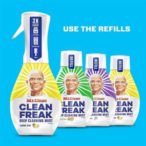 img 2 attached to 🧼 Mr. Clean Multi Surface Cleaner - Clean Freak Spray for Bathroom & Kitchen, Lavender & Lemon Scent - 3 Pack (16 fl oz Each)