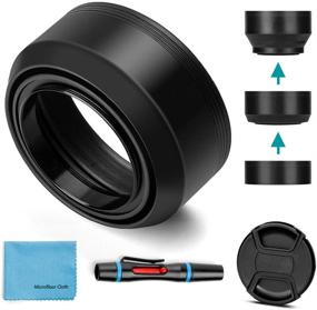 img 4 attached to 📷 Universal Collapsible Lens Hood with Centre Pinch Cap: 77mm Sun Shade Hood for Canon, Nikon, Sony, Pentax, Olympus, Fuji Camera
