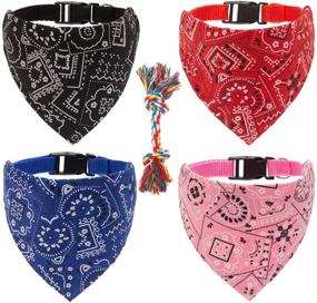 img 4 attached to OFPUPPY Bandana Collar Rope Toys