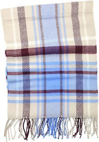 img 1 attached to 🧣 Achillea Scottish Tartan Cashmere Men's Accessories for Christmas Scarves