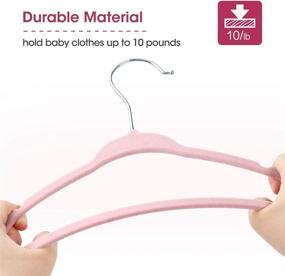 img 1 attached to 30 Pack of Minnebaby Velvet Baby Hangers - Ultra Thin Non-Slip Nursery Clothes Hangers with 6 Cute Clothing Dividers, Perfect Closet Organizer for Baby Boys and Girls - Pink Kids Hangers