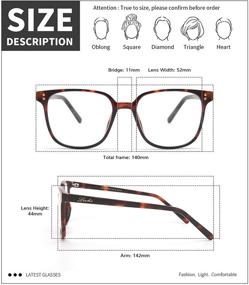 img 3 attached to 👓 Очки Livho для блокировки синего света: модные оправы для мужчин и женщин, предотвращающие усталость глаз при компьютерном гейминге.