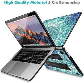 img 2 attached to Fintie PU Leather Coated MacBook Pro 13 Case (2019 2018 2017 2016 Release) - Hard Cover for A2159 A1989 A1706 A1708 with/Without Touch Bar & Touch ID, E-Illusions