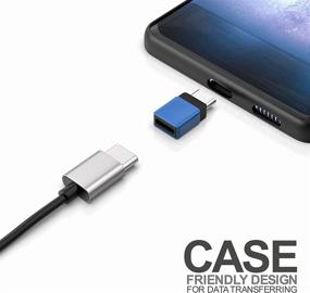 img 1 attached to 🔌 Комплект удлинителей USB C - Cellularize, металлические, 2 шт., голубые - PD 100W, быстрая зарядка Тип-C, удлинитель док-станции - совместим с чехлами Lifeproof и Otterbox - разъем Male to Female для Thunderbolt 3 MacBook, Nintendo Switch, Samsung Dex.