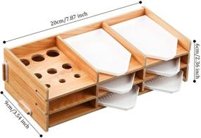 img 3 attached to Wooden Diamond Painting Tray Organizer: Ultimate Storage Solution for Diamond Painting Accessories Kits and Tools with Multi-Boat Holder and 6 Trays - Ideal for 5D DIY Diamond Craft Supplies