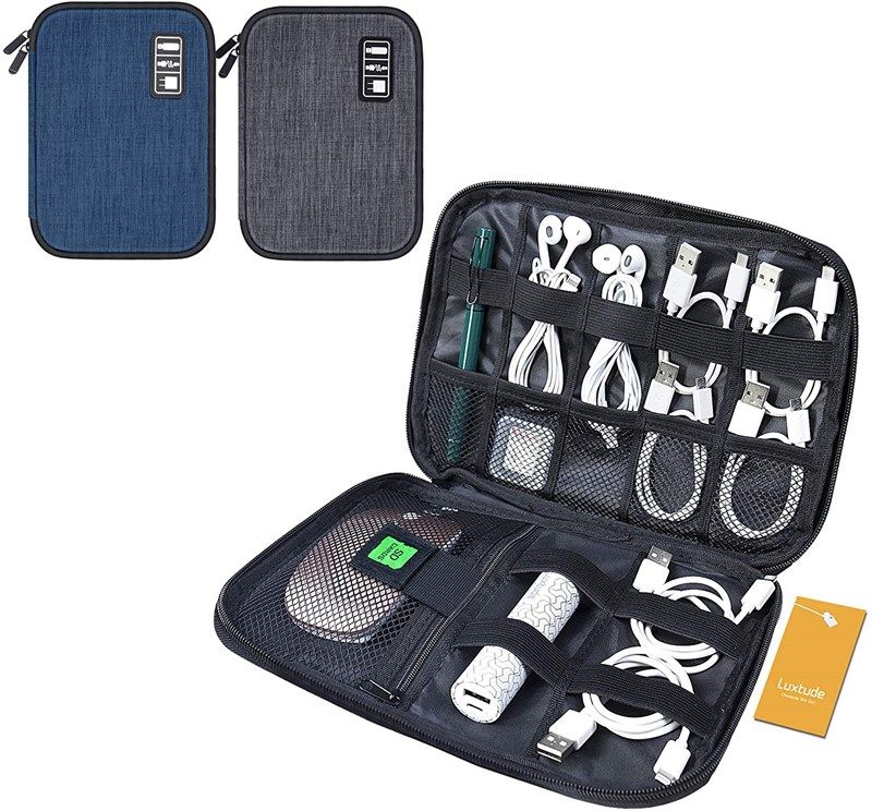 Electronic Organizer, Small Travel Cable Organizer Bag Pouch Portable  Electronic Phone Accessories Storage Multifunction Case for Airpods,Cable,  Cord, Charger, Hard Drive, Earphone, USB,SD Card