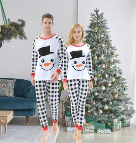 img 3 attached to 🎅 Cozy Matching Christmas Pajamas for Men: Sleepwear Clothing & Lounge Attire