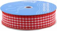 🎀 vibrant red berwick wired edge picnic craft ribbon - 1-1/2-inch by 50-yard spool logo
