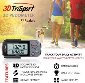 img 3 attached to 3DTriSport Pedometer Accurate Distance Exercise
