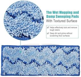 img 2 attached to 🧹 KEEPOW 8 Packs Enhanced Reusable Mop Pads for iRobot Braava Jet 240 241 (4 Wet Mop Pads, 2 Damp and Dry Sweeping Pads)