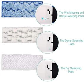 img 3 attached to 🧹 KEEPOW 8 Packs Enhanced Reusable Mop Pads for iRobot Braava Jet 240 241 (4 Wet Mop Pads, 2 Damp and Dry Sweeping Pads)