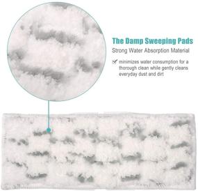 img 1 attached to 🧹 KEEPOW 8 Packs Enhanced Reusable Mop Pads for iRobot Braava Jet 240 241 (4 Wet Mop Pads, 2 Damp and Dry Sweeping Pads)