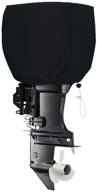 🚤 waterproof outboard motor cover by flymei - heavy duty boat engine hood covers for 115-225 hp outboard engines (black) логотип