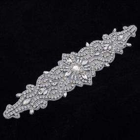 img 1 attached to 👰 ZHENM Bridal Ribbon Rhinestone Belt - Elegant Women's Accessories for Weddings