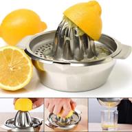 🍋 efficient stainless steel lemon orange squeezer juicer with handy bowl - manual citrus hand press for easy fruit extraction logo