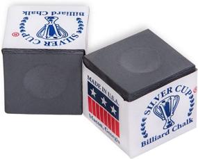 img 2 attached to Enhance Your Billiard Game with SILVER CUP Charcoal Billiard Chalk - ONE DOZEN