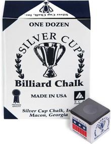 img 1 attached to Enhance Your Billiard Game with SILVER CUP Charcoal Billiard Chalk - ONE DOZEN