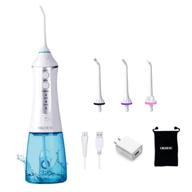 🦷 cordless water flosser teeth cleaner: portable rechargeable dental irrigator for effective oral care - 4 jet tips, 3 modes, ipx7 waterproof - ideal for home and travel logo