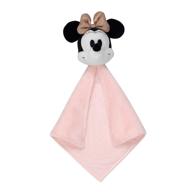 🐭 lambs & ivy disney baby minnie mouse lovey security blanket - pink/white plush - enhanced seo logo