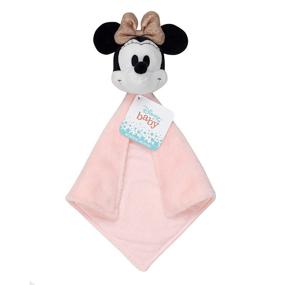 img 1 attached to 🐭 Lambs & Ivy Disney Baby Minnie Mouse Lovey Security Blanket - Pink/White Plush - Enhanced SEO