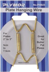 img 1 attached to 🔸 Plymor Gold Wall Mountable Plate Hanger 2 Pack, 3.5" Height x 2.5" Width x .375" Depth (Fits 2" - 3" Plates)