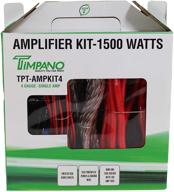 🔌 premium timpano amplifier wiring kit- high-quality 4 gauge amp kit for optimal 1500 watt amplifier installation – complete with 100 amp fuse and single amp tpt-ampkit4 logo