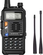 📻 baofeng uv-s9x3 трехдиапазонная радиостанция: vhf, 1.25m, uhf, мощность 5 вт, аккумулятор на 2200 мач, антенна на двух диапазонах, наушник и другие функции для любительской двухсторонней радиосвязи (ham)... (черный) логотип