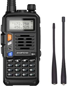 img 4 attached to 📻 Baofeng UV-S9X3 Трехдиапазонная радиостанция: VHF, 1.25M, UHF, мощность 5 Вт, аккумулятор на 2200 мАч, антенна на двух диапазонах, наушник и другие функции для любительской двухсторонней радиосвязи (HAM)... (черный)