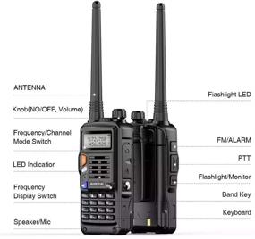 img 2 attached to 📻 Baofeng UV-S9X3 Трехдиапазонная радиостанция: VHF, 1.25M, UHF, мощность 5 Вт, аккумулятор на 2200 мАч, антенна на двух диапазонах, наушник и другие функции для любительской двухсторонней радиосвязи (HAM)... (черный)