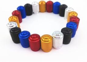 img 1 attached to Yueton 20pcs Colorful Aluminum Bike Tire Schrader Valve Caps - American Style Dust Covers