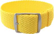 🕶️ stylish yellow men's perlon watch bands & timepieces: wrist style collection logo