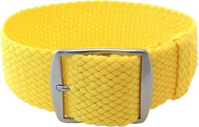 img 4 attached to 🕶️ Stylish Yellow Men's Perlon Watch Bands & Timepieces: Wrist Style Collection