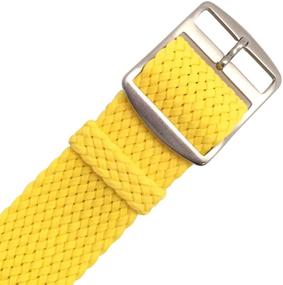 img 2 attached to 🕶️ Stylish Yellow Men's Perlon Watch Bands & Timepieces: Wrist Style Collection