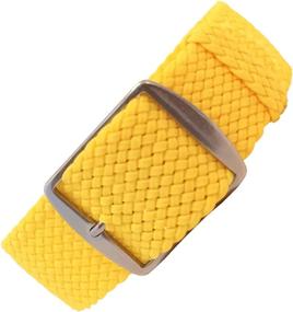 img 3 attached to 🕶️ Stylish Yellow Men's Perlon Watch Bands & Timepieces: Wrist Style Collection