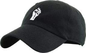 img 4 attached to 👊 Vintage Distressed Black Power Fist Baseball Cap CelebRating Black History Month