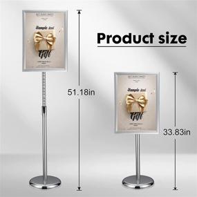 img 2 attached to 📏 Silver Adjustable Vertical Horizontal Display Stand